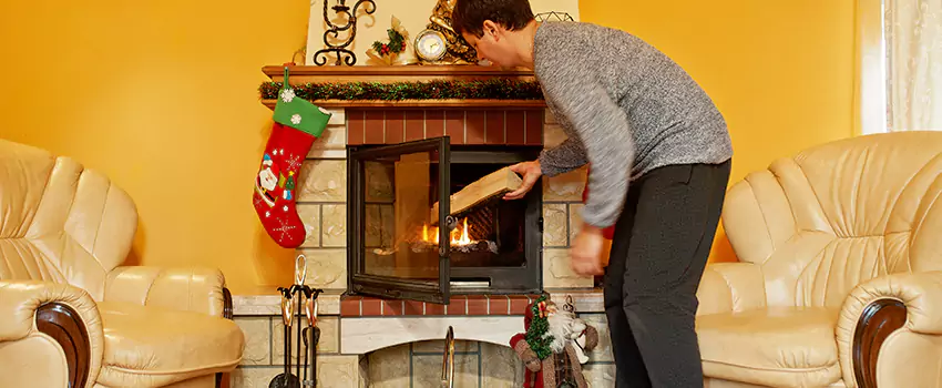 Rusted Metal Fireplace Restoration in Riverdale, Georgia